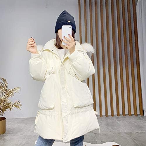 XIEPEI 2019 Winter Flamingo Back Embroidered Large Fur Collar Thick Down Jacket Female Long Section