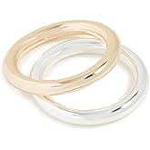 SHASHI Women's Remix Ring Set, Gold/Silver, 6