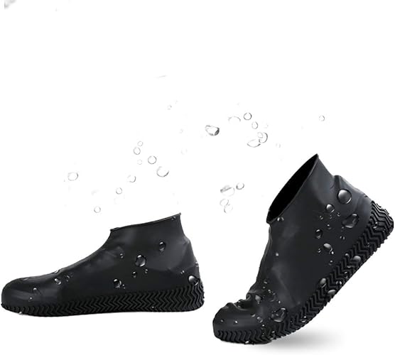 Amazon シューズカバー 防水 シリコンシューカバー アウトドア防水靴カバー 防水カバー 梅雨対策 携帯便利 耐摩耗 通勤通学 自転車 登山 男女兼用 子供雨の日 靴カバー S ブラック Non Branded シューズカバー
