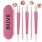 Blackhead Remover Needles Tweezers Acne Stick Pimple Spots Blemish Comedone Extractor Removal Tool Kit Stainless Steel Facial Cleaning Skin Care Dental Tool with Metal Case by BUVE