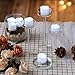 IMAGE Tea Lights with Timer,Flickering Tealights Candles 12PCS 6hrs on and 18hrs Off in 24 Hours Cycle Automatically Timing LED Candles Lights with 100 PCS Decorative Fake Rose Petals for Decor White