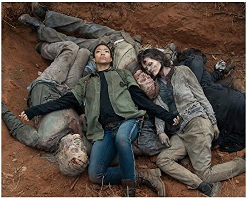The Walking Dead Sonequa Martin-Green as Sasha lying on pile of zombies 8 x  10 Inch Photo at Amazon's Entertainment Collectibles Store