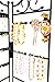 Mango Steam 3-Panel Organizer for Hanging Earrings, Bracelets, & Necklaces, Black