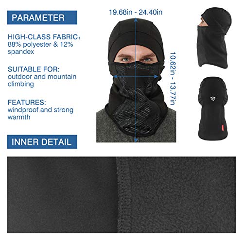 SHINYMOD Balaclava Face Mask - Windproof Ski Mask Cold Weather for Skiing, Snowboarding & Motorcycling Tactical Neck Face Warmer Winter Outdoor Sports Protection Hat for Men Women