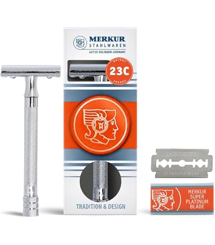 Amazon.com: MERKUR 38C Double Edge Safety Razor - Bright Chrome
