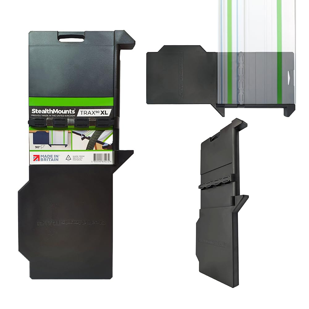 StealthMounts Trax90 XL Track Saw Square for Festool | 90° Right Angle Plunge Saw Guide Rail Angle Stop