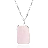 Sunshinegems Natural Raw Kunzait Crystals Pendant Necklace, Raw Gemstone, Healing Crystals, Gift for Her, Birthday, Gemstone Jewelry 18 inch Weight Approx 15 to 20 Carat Pendant Size Approx 10 to 20mm