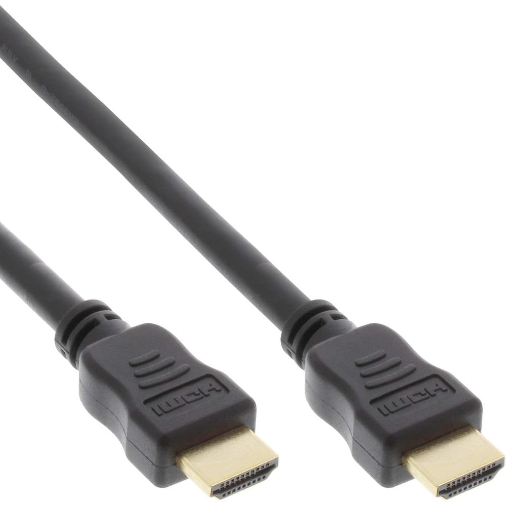 InLine HDMI High Speed with Ethernet Cable, Premium, 4 K2K, Male to Male 2 m Black/Gold