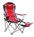 Outdoor Quad Camping Chair - Lightweight, Portable Folding Design - Adjustable Footrest, Cup Holder, Storage Carrying Bag – Durable Material, Steel Frame - by GigaTent