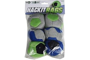 BULZiBUCKET 6-Piece Replacement Bags by Water Sports - Next-Generation Cornhole - Beach Games, Green/Black