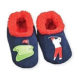 Snoozies Mens Mancave Classic Splitz Non-Skid Slipper Socks