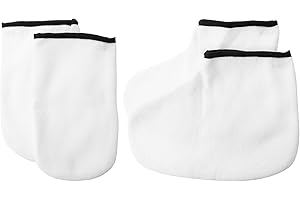 Beaupretty 2 Pairs Paraffin Wax and Socks for Hand and Feet with Polyester Material and Professional