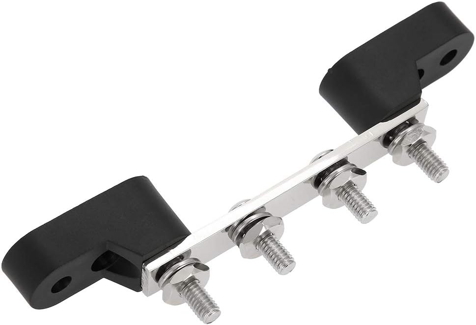 buzz bar busbars 12v Bus Bar, 4 Studs Bus Bar Electric Terminal Junction Block 100Amp 12~48 V, Silver + Black - Image 4