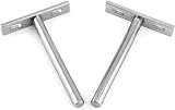 QWORK Floating Shelf Bracket 4 Inch 100mm Set of 4 with Screws view 4