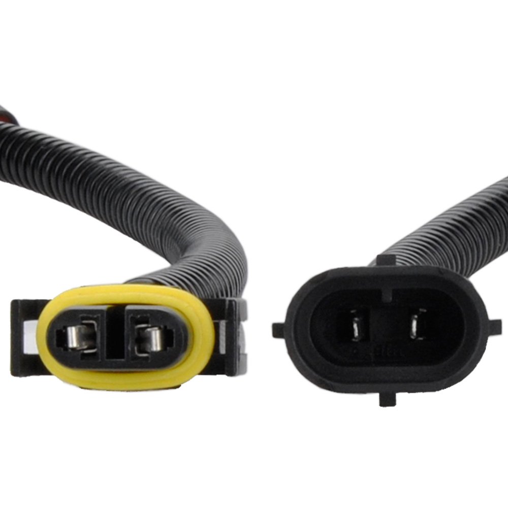MUYI 2Pcs H11 H8 Extension Wiring Harness Male and Female Connector Pigtail Socket Adapter for Headlight Fog Light
