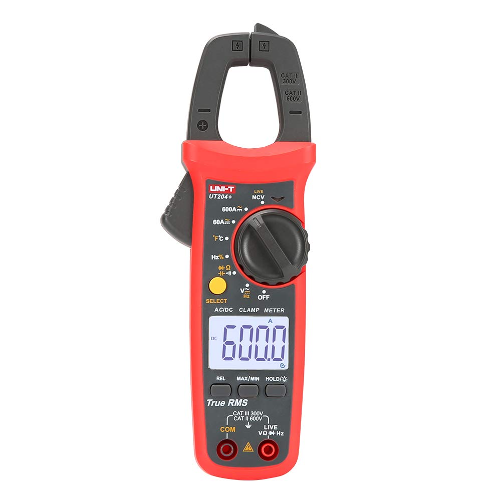 UNIT UT204+ Digital Clamp Meter Temperature AC DC Current Voltage Resistance Tester multimeter
