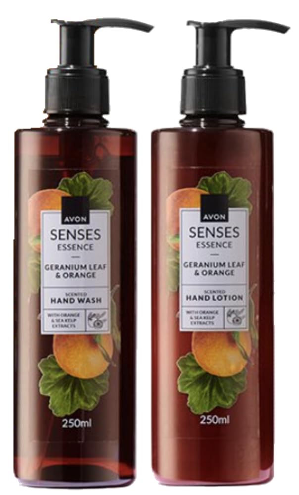 Avon Senses Essence Geranium Leaf & Orange Hand Care Set