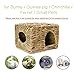 Mkono Natural Seagrass Mat Hideaway Hut Toy, Hand Woven Folding Beds Sleeping Chew Toys for Guinea Pig