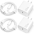 iPhone 16 15 Charger Fast Charging 20W PD USB C Wall Charger with 6FT USB C to C Charging Cable Compatible iPhone 16/16 Pro/16 Pro Max/16 Plus,15/15 Pro/15 Pro Max/15 Plus, iPad Pro/AirPods and More