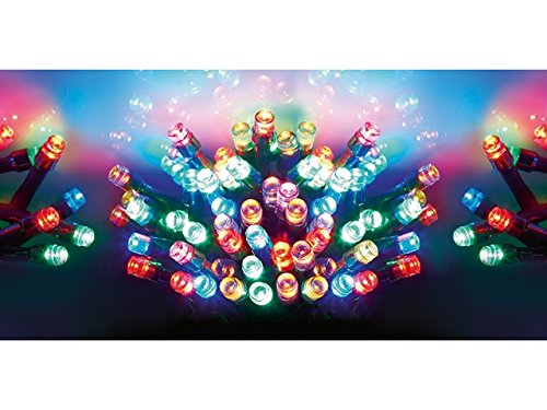 200 LED (16m) Premier Supabright LED Christmas Lights with Timer Multi Coloured