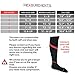 Thrusterz Pro Graduated Compression Socks 20-30 mmHg for Men & Women, Black-Red Size 4