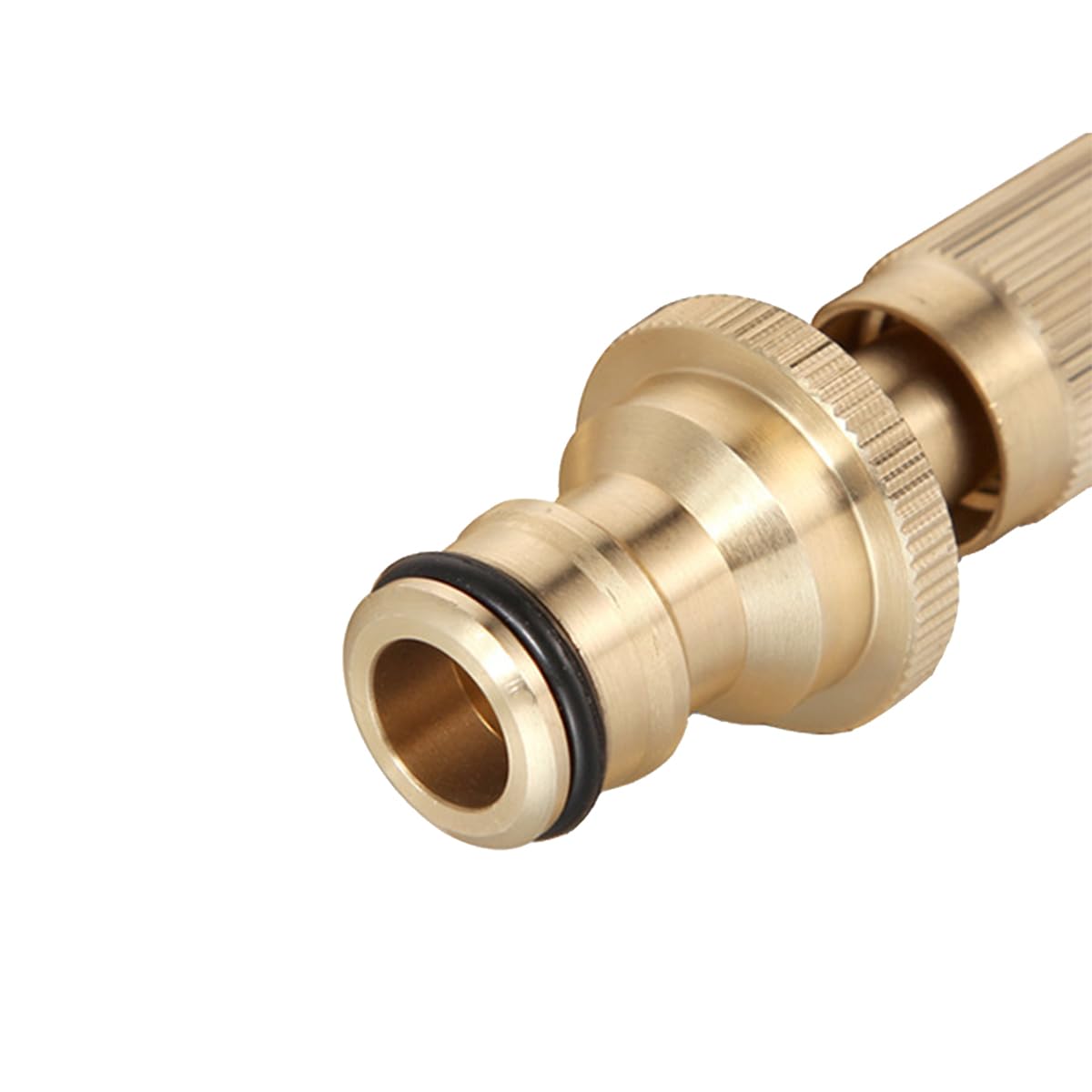 Tiardey Garden Hose Nozzle with Quick Connector Brass Hose Pipe Nozzle for Washing Cars Watering Flowers Cleaning Irrigation