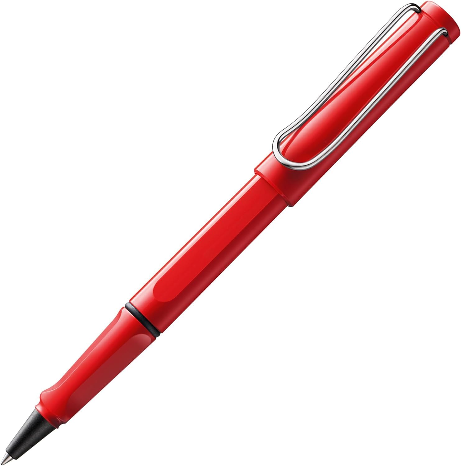 Lamy safari red - Rollerball Pen with ergonomic grip & line width M - for pleasant long writing - made of robust ASA plastic - including rollerball refill M 63 in blue