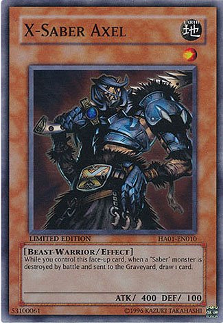 Yu-Gi-Oh! - X-Saber Axel (HA01-EN010) - Hidden Arsenal - 1st Edition - Super Rare