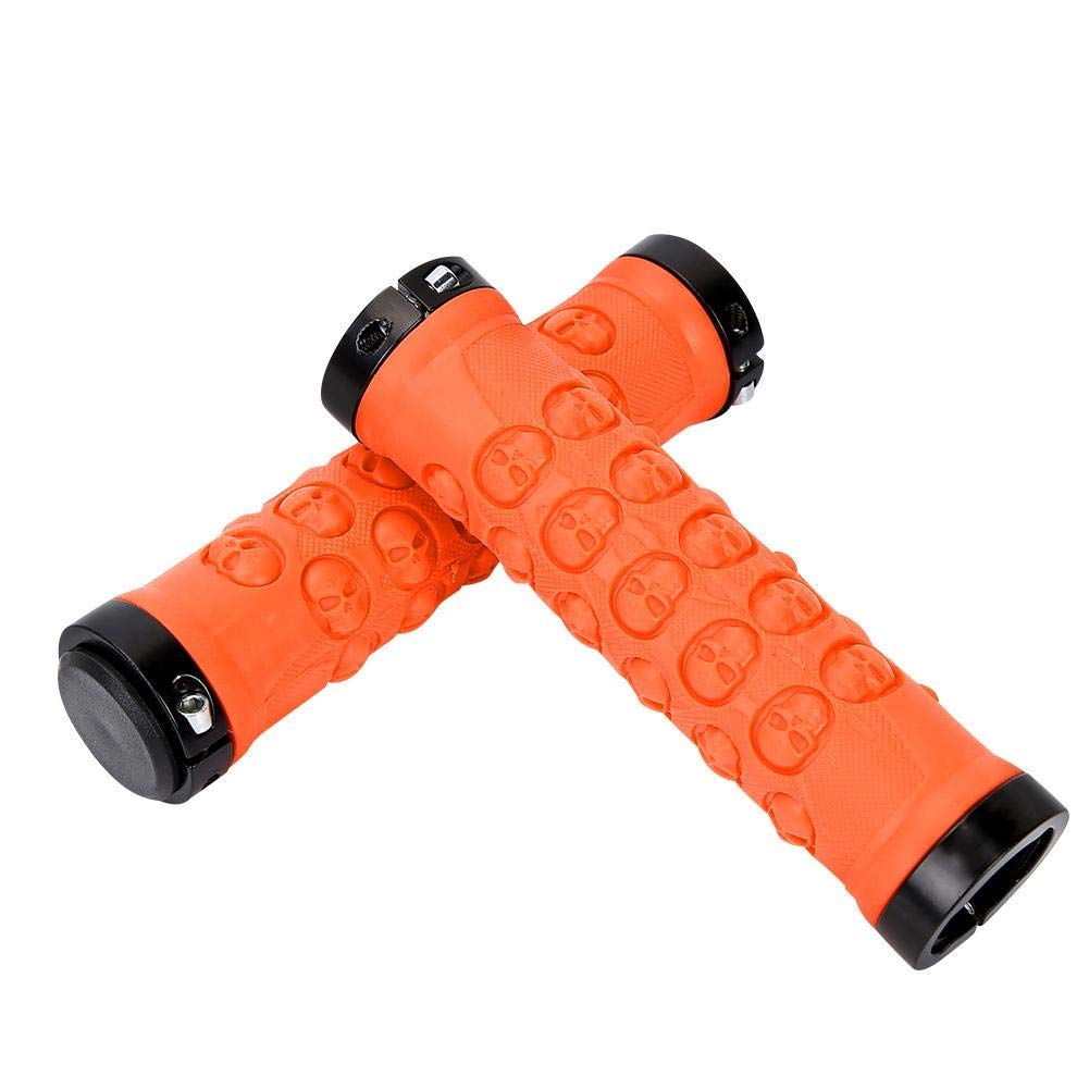 VGEBY1 Bike Handlebar Grips, Cycling Handle Bar Handle Sleeve Anti-Slip Bike Handlebar Cover(Orange)