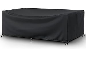 Ziewee Outdoor Patio Furniture Covers Waterproof Rectangular Outdoor Table and Chair Set Cover Wind Dust Proof Anti-UV Durable Patio Sectional Couch Covers 74" L x 47" W x 28" H / 188x120x71cm