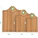 Vremi 3 Piece Bamboo Cutting Board Set - Wooden Cutting Boards for Kitchen with Storage Handle - Small and Large Wood Cutting Board Organic Bamboo Chopping Board Meat Cheese Cutting Board Set - Green