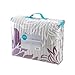 Comfort Spaces CS14-0066 Enya 3 Piece Quilt Coverlet Bedspread Ultra Soft Floral Printed Pattern Bedding Set, King, Purple-Grey