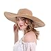 MEEFUR Summer Beach Hats Foldable Wide Brim Solid Caps Bowknot Lady Straw Sun Hat