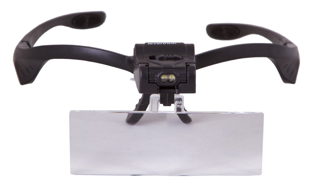 Levenhuk Zeno Vizor G3 Hands Free Magnifying Glasses with LED and 5-Step Magnification