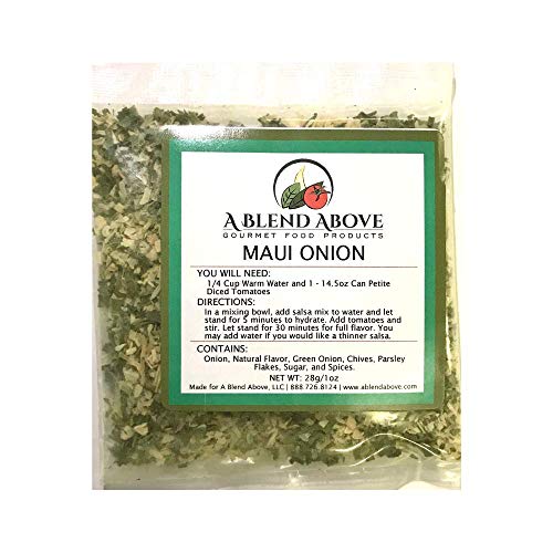A Spice Above Dips, Spreads, and Dressing Mixed Seasonings Party Packets, A Blend Above, 3 Pack (Maui Onion)