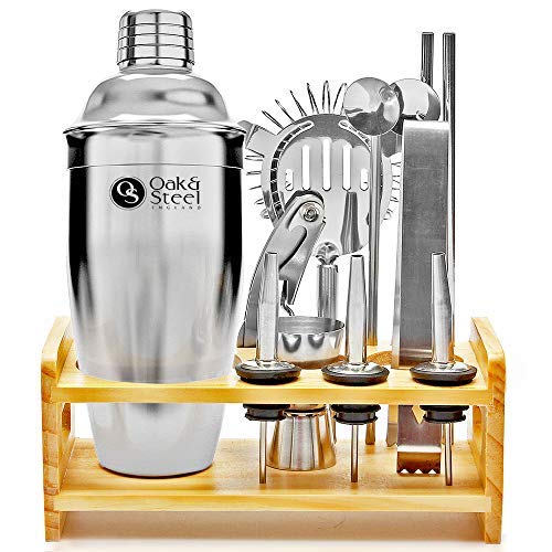 13-Teiliges Professionelles Cocktail Shaker Set - Edelstahl – Bild 3