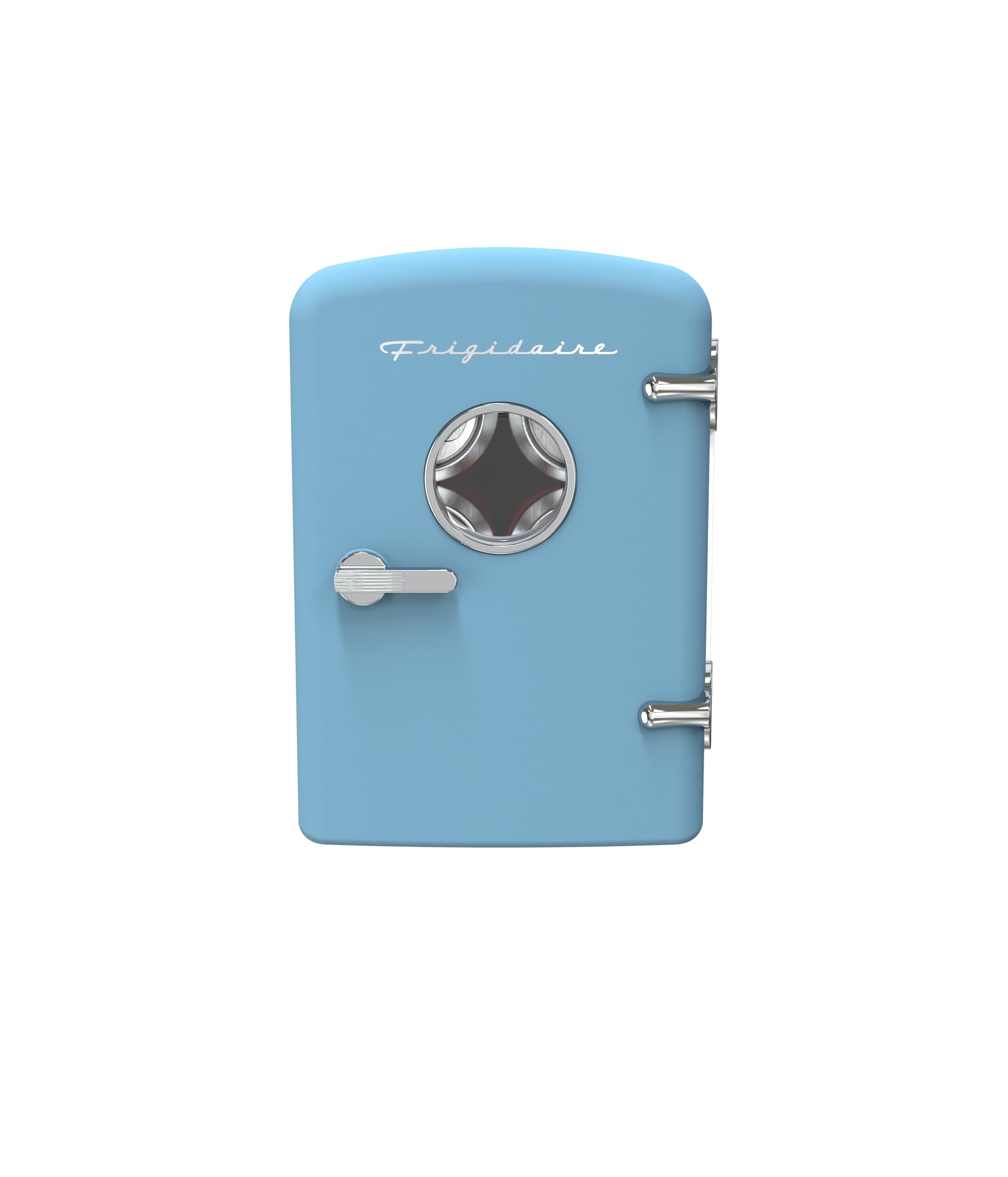 Photo 1 of ***DOES NOT COOL*** Frigidaire Retro 9-Can Mini Personal Fridge Portable Cooler for Car, Office, Bedroom, Dorm Room, or Cabin, 11.8" D x 7.1" W x 10.1" H, BLUE