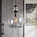 CASAMOTION Pendant Lights Kitchen Island Blown Glass Recycle Clear Entryway Light Fixtures Hanging Modern Farmhouse Dining Room Sunroom Hallway Ceiling Globe 13