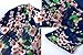 Mixmax Vintage Women Floral Print Long Loose Kimono Cardigan Blouses Beach Cover up (M, Navy Blue)