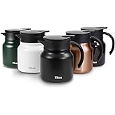 Tiken Coffee Server, 800ML (27 Oz) Thermal Coffee Carafe, Stainless Steel Insulated Vacuum Coffee Carafes For Keeping Hot - Matte Black