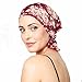 Chemo Beanies (Burgundy Floral Pleated Knit)