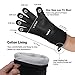 Walfos BBQ Grilling Gloves, Best Versatile Heat Resistant Grill Gloves Silicone Oven Mitts, Thick Long Waterproof Non-Slip Potholder for Barbecue, Cooking, Baking-Full Finger, Hand, Wrist Protection