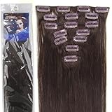 20''7pcs Fashional Clips in Remy Human Hair Extensions 24 Colors for Women Beauty Hot Sale (#02-dark brown) by lilu