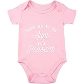 listery Take Me To My Aunt You Peasant Baby Funny auntie Baby Bodysuit Cute Aunt White Baby Clothes 0-12