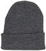 DS Plain Knit Cap Cold Winter Cuff Beanie (40+ Multi Color Available) (Dark Gray)