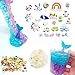 Slime Kit - Slime Supplies Make Your Own Slime, Slime Making Kit for Kids, Includes Crystal Slime, Glitter Sheet Jars, Unicorn Slime Charms, Foam Balls, Fruit Slices, Fishbowl Beads, Sugar Paper