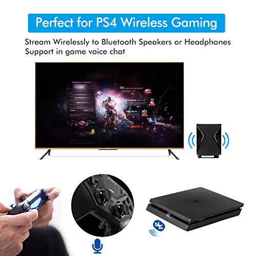 1 Bluetooth+Transmitter+Headphones+Microphone+PlayStation+4