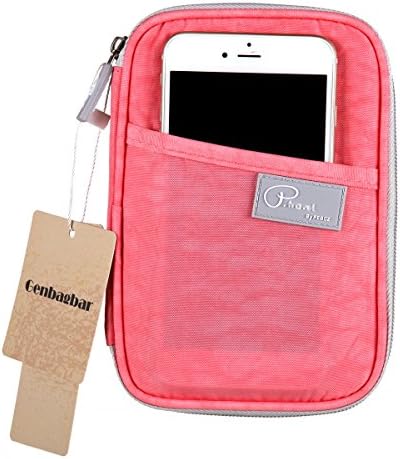 Genbagbar Women Travel RFID Passport Wallet Holder Clutch Cover Travel Documents Organizer (Pink)