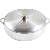 IMUSA 6.9 Qt Polished Aluminum Caldero Dutch Oven | Oven Safe, Even Heat Distribution, Ideal for Rice, Soups, Beans, And Stews, Great for Family Meals