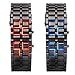 Abco Tech Lava Style Iron Samurai Black Bracelet LED Japanese Inspired Watch RED / BLUE **2 PACK**